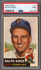 1953 Topps #191 Ralph Kiner PSA MINT 9