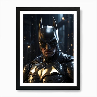 Batman Arkham Knight 5 Kunstdruck Fr gerahmt Wandbild Poster Leinwanddruck Bild