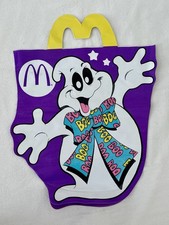 Vintage McDonalds 1990 Halloween Vinyl Trick-or-Treat Happy Meal Bag Ghost Boo