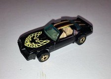 vintage Hot Wheels Hot Bird 1977 Black Pontiac Trans Am Gold Wheels BW bandit 