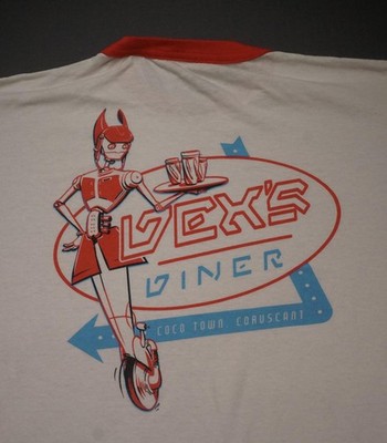Star Wars Celebration Dex's Diner Shirt Mens XL White 2022 Staff Tee Anaheim