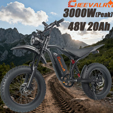Electric Bike 3000W 48V/20AH Motor 20 4" Fat Tire 45KPH Mountain Ebike Adult NEW
