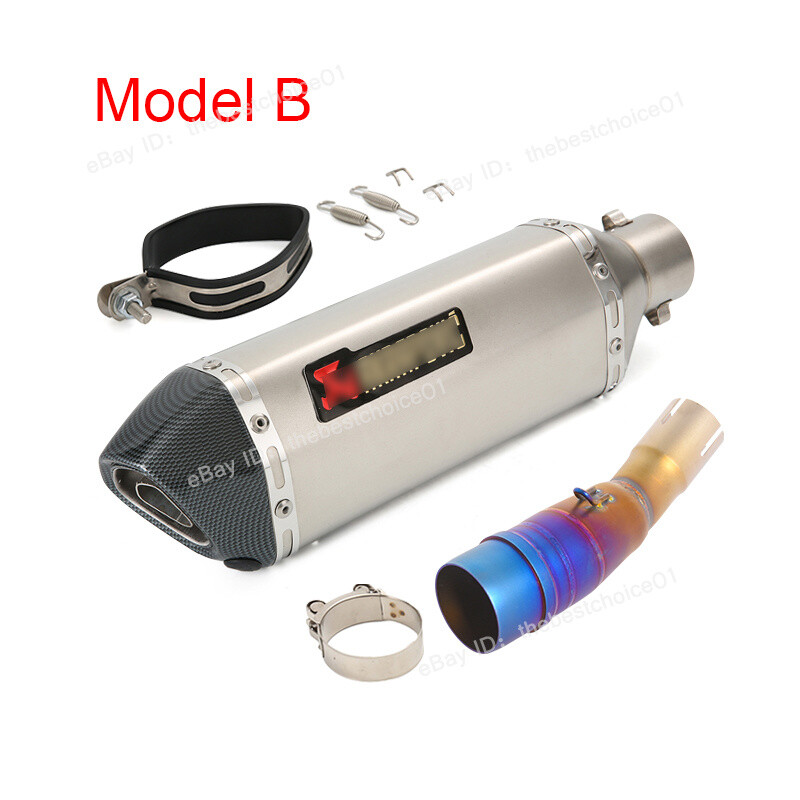 For Yamaha XMAX250 XMAX300 2017-2020 Exhaust Middle Link Pipe Muffler Black Tips