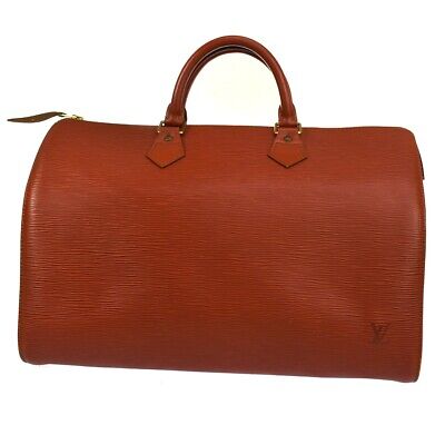 LOUIS VUITTON LV Speedy 35 Travel Hand Bag Epi Leather Brown LOUIS VUITTON LV Speedy 35 Travel Hand Bag Epi Leather Brown