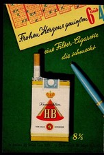 3w8156/ Reklame von 1959 &ndash; HB &ndash; Eine Filter-Cigarette die schmeckt.