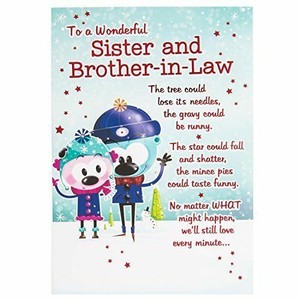 Biglietti Di Natale Hallmark.Hallmark Biglietto D Auguri Di Natale Sorella E Cognato Entrambi Voi Coppia Ebay