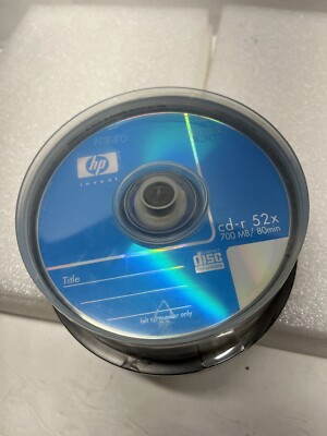 HP CD-R 52X 700 MB/80 Min Sealed Pack Of 100 Discs | eBay