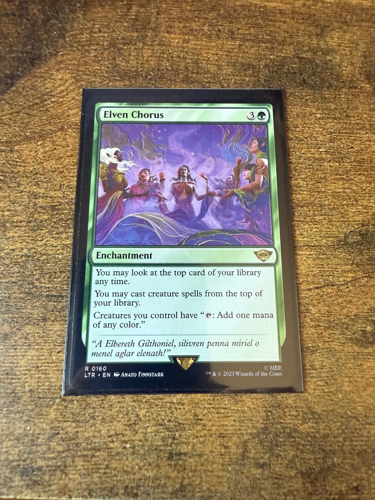 MTG - Elven Chorus - Regular Rare - Lord of the Rings LOTR #160 NM