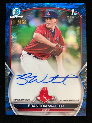 2023 Bowman Chrome BRANDON WALTER 1st Rookie BLUE REFRACTOR AUTO #101/150 RC SP