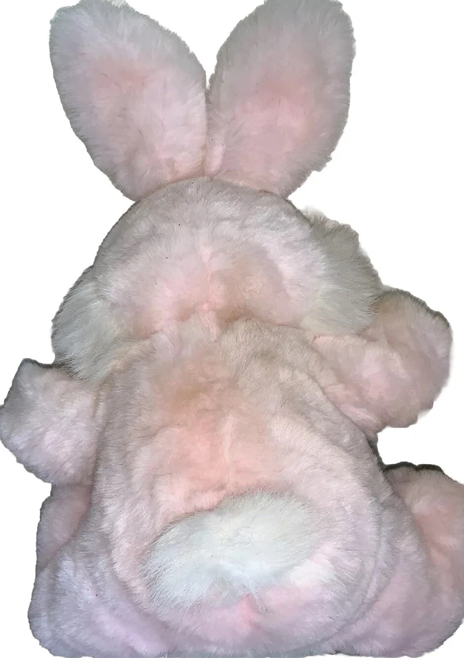 Pelúcia rara limitada vintage coelho da Páscoa fofo rosa Dandee 18” grande - Imagem 2 de 4