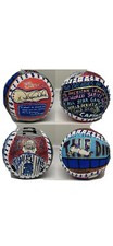 Derek Jeter Signed 1/1 Custom Hand Painted Art Baseball JSA LOA HOF