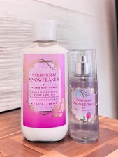 Bath  Body Works STRAWBERRY SNOWFLAKES Travel Fine Fragrance Mist  Body Lotion