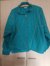 Vintage 80 90s Blair Boutique Green Detailed Tracksuit Jacket Size Xlg