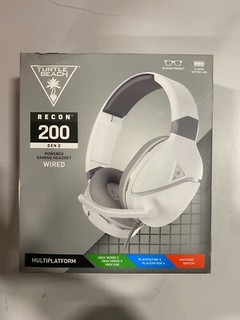 Turtle Beach Recon 200 Gen 2 Wired Over Ear Gaming Headset White