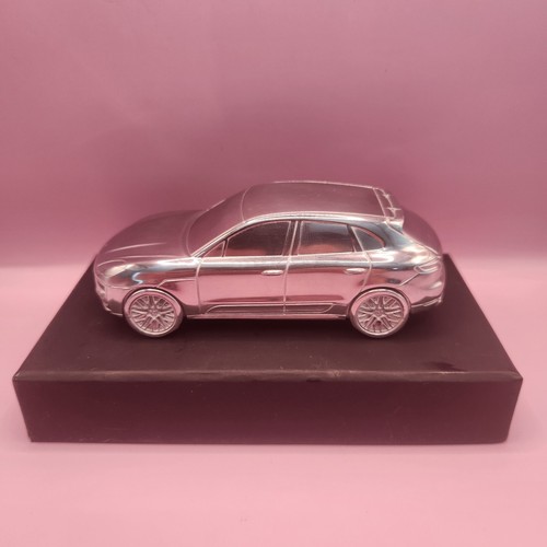Porsche Macan Turbo Ltd Ed Model Chrome / Aluminum Paperweight Office Decor 1:43 - Picture 1 of 5