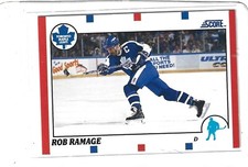 1990-91 Score Hockey NHL Rob Ramage #36 Toronto Maple Leafs Trading Card+