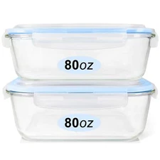 Glass Food Storage Containers Set Large Size Glass Containers With Lids Bpafree 