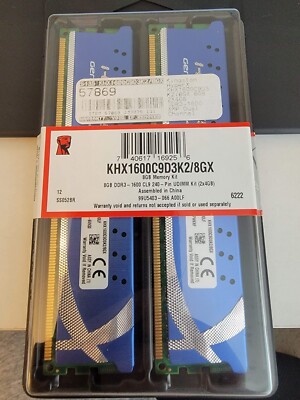 Kingston HyperX Genesis 2x4GB (8GB) DDR3 1600 CL9 KHX1600C9D3K2
