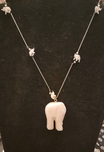 Vintage 14k, Elephant Necklace, 16\