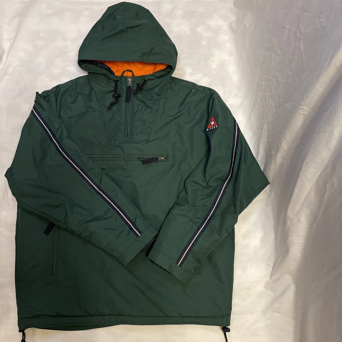 Vintage Abercrombie Pullover Jacket Parka Mens Small Green Performance A-Tech