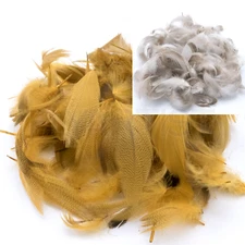 MALLARD FLANK FEATHERS (BIG BAG) - Hareline Fly Tying Natural or Wood Duck Gold