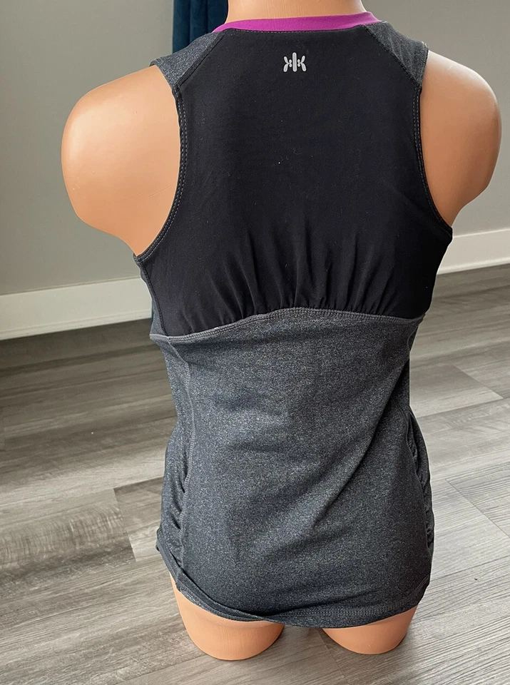 kyodan Black Gray Yoga Athletic Shirt Size S V-Neck - Image 3 of 4