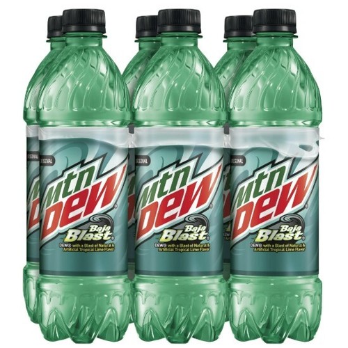 Mountain Dew BAJA BLAST 16.9 oz Bottled 6 Pack
