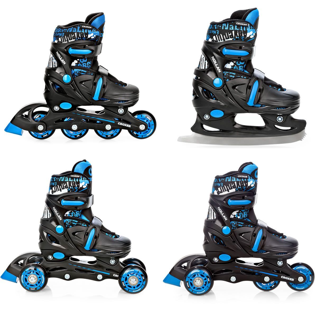 Patin à roulette enfant Croxer Nollan pour le parc et la patinoire d'hiver