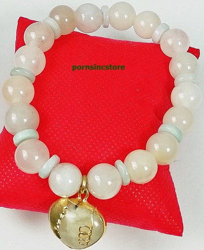 Pulsera de Jade Natural Birmano Piedras Preciosas Elastizadas Blanco Curación Cuentas de la Suerte 10mm - Imagen 5 de 8