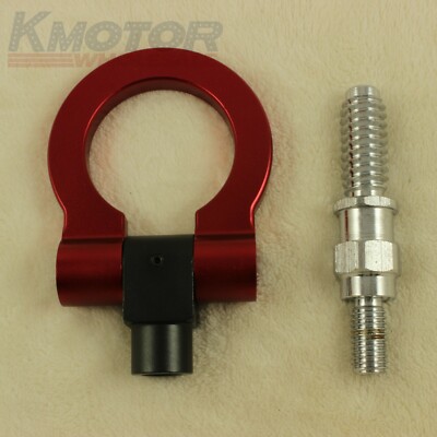 Red CNC Euro Racking T2 Tow Hook For BMW M E30 E36 E46 E81 E90 E91 E92 E93 1 3