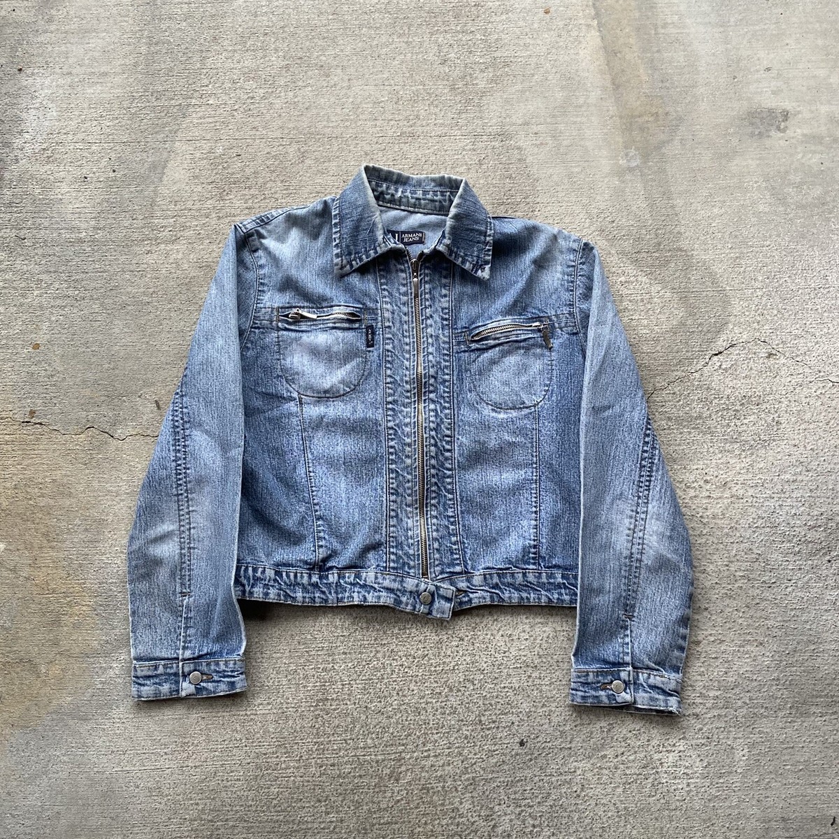 vintage 90's armani denim jacket | eBay