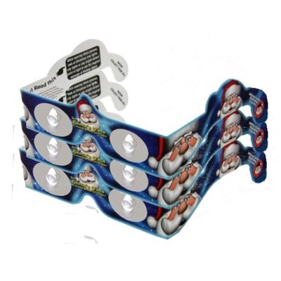 3D Christmas Glasses - Holiday Specs -Santa - 3 Pairs - Transform Christmas Lights Into Magical Images (609207227816)