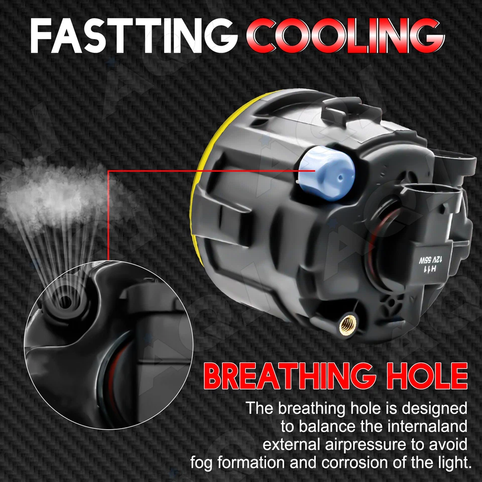 Par de luces antiniebla delanteras LED amarillas lámpara de parachoques para Nissan Cube 2009-2014 Foto 3 de 4