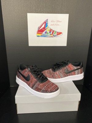 nike air force 1 flyknit trainers in white