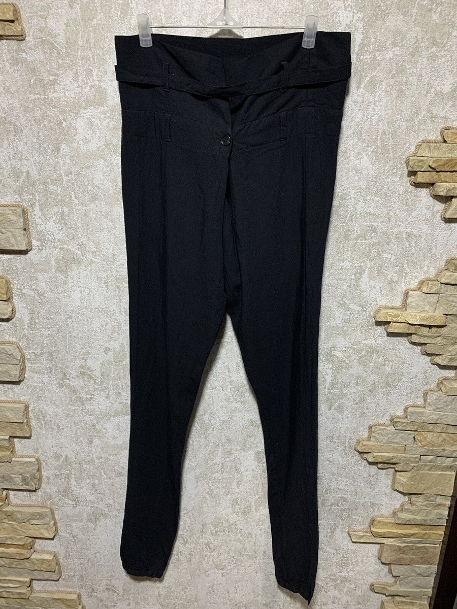 ボトムスその他 ANN DEMEULEMEESTER Women Pants 20021431288099 Black Ann Demeulemeester Black Wool Belted Pants Size 38 | eBay