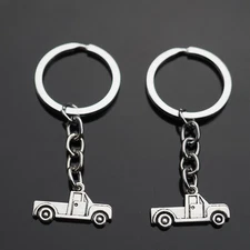 2x PCS - Pickup Truck Charm Pendant Keychain Key Ring ID Work Truck Keyring Gift