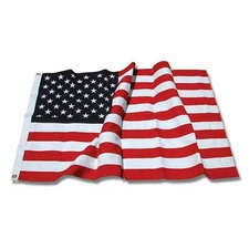12 USA FLAGS POLYESTER PRINTED OUTDOOR QUALITY US 3'X5' OUTDOOR AMERICAN FLAGS