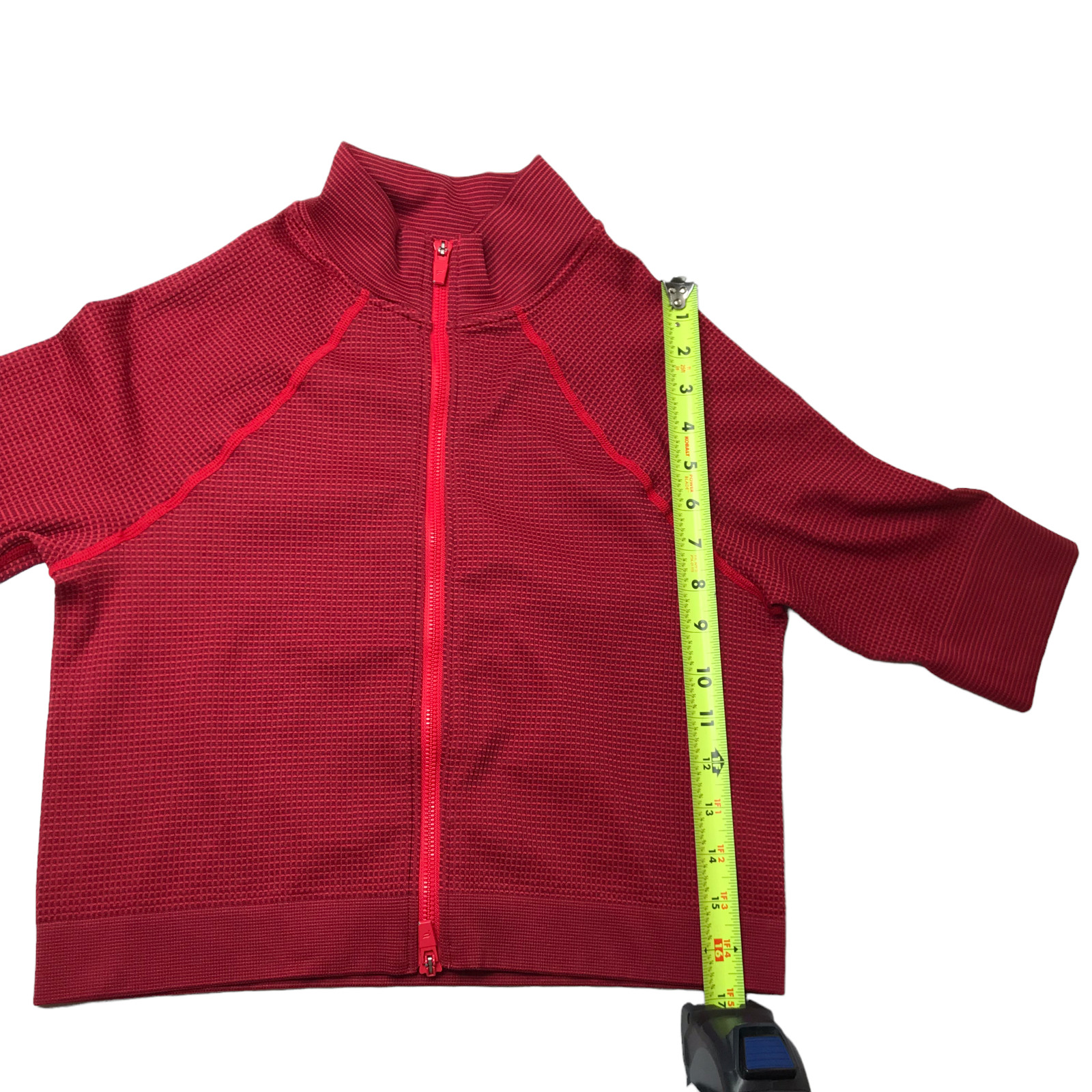 FABLETICS Full Zip Crop Top Jacket Pullover Orang… - image 3