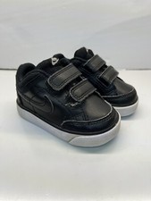 Nike Capri 3 Black Leather Hook Loop Sneakers 579949-014 Toddler size 5C