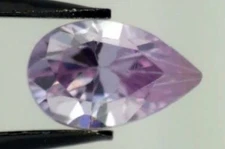 CUBIC ZIRCONIA LILAC COLOR 8 x 5 MM PEAR CUT 2 PIECE SET