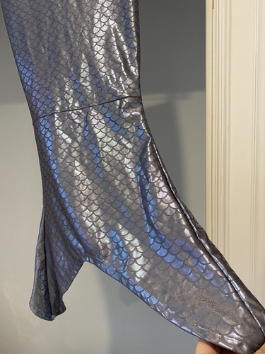 JUSTICE MERMAID SKIRT COVERUP COSTUME SILVER METALLIC - Picture 4 of 6