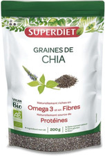 - GRAINES DE CHIA BIO - Source De Protéines & Riches En Fibres Et En Omega 3 - S