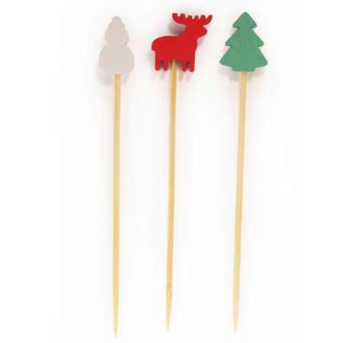 BambooMN - Decorative Bamboo Christmas Holiday Pinetree, Reindeer, Snowman Picks - Picture 11 of 13