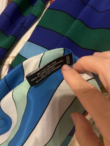 Silk Blue Striped Scarf Jones New York - Picture 4 of 4