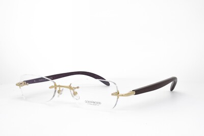 Gold & Wood Rimless Eyeglasses GOLD AND WOOD RO 06 09 SV29 51-18-140 Rimless Eyeglasses  main image 4