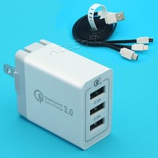 Cable adaptador de corriente de oficina externa de carga rápida QC3.0 para HTC Bolt, HTC 10 evo