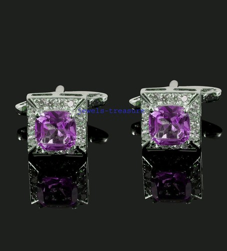 Grenat Naturel Rond & Zircone Gemmes Avec 925 Argent Sterling Boutons