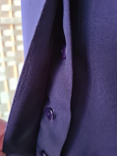 90s Vintage Size 18 JANIQUE violet Dark Purple Ladies Blouse Shirt RR106 - Picture 7 of 11