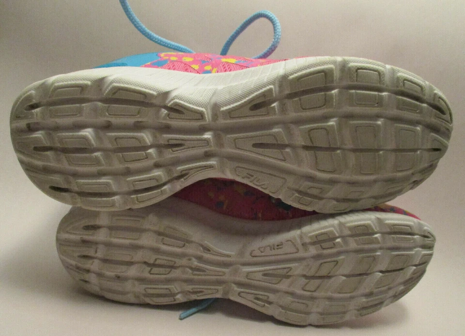 Zapatillas con cordones Fila Faction 2 niñas jóvenes 4M rosa, azul, amarillo y blanco Foto 4 de 4