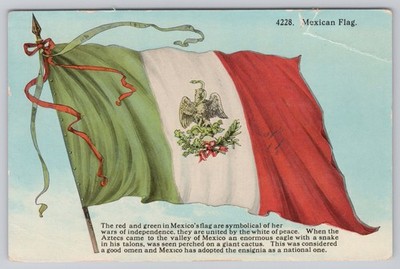 1915 Panama-California Exposition San Diego Mexican Flag Postcard